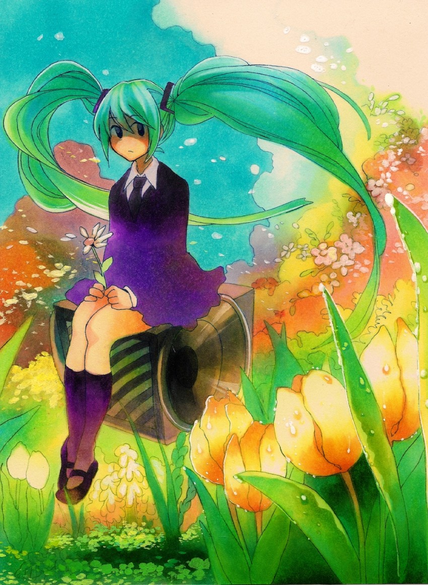 hatsune miku (vocaloid and 1 more) drawn by ka-t