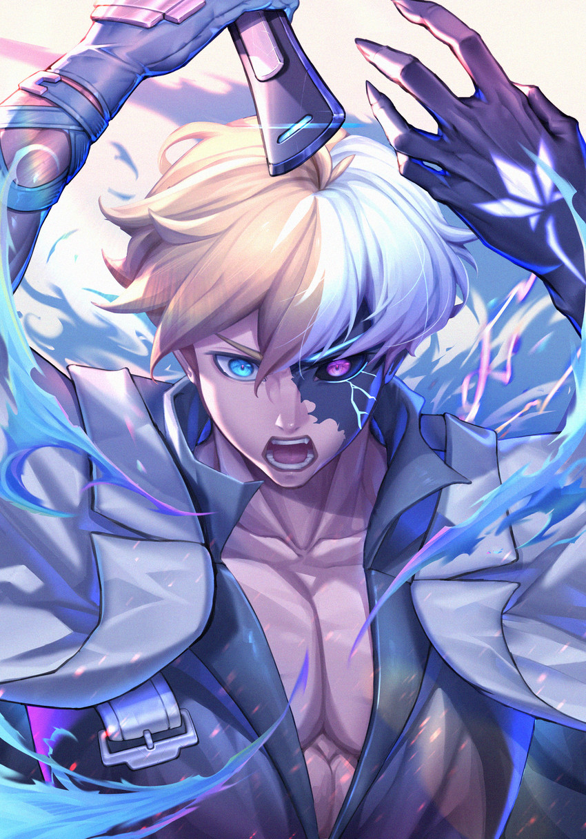 ky kiske (guilty gear and 1 more) drawn by qibi_(jenchang1117)