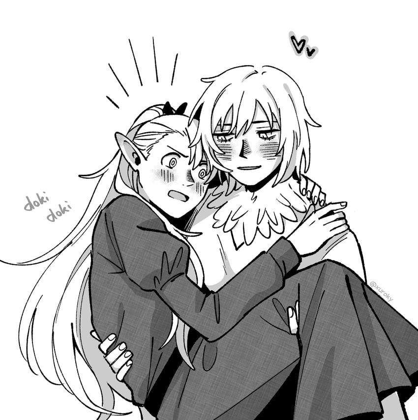 marcille donato and falin touden (dungeon meshi) drawn by kkxuroky