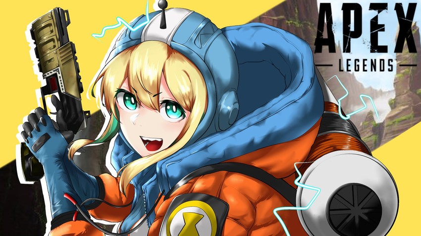 wattson and amano pikamee (apex legends and 1 more) drawn by aimusu