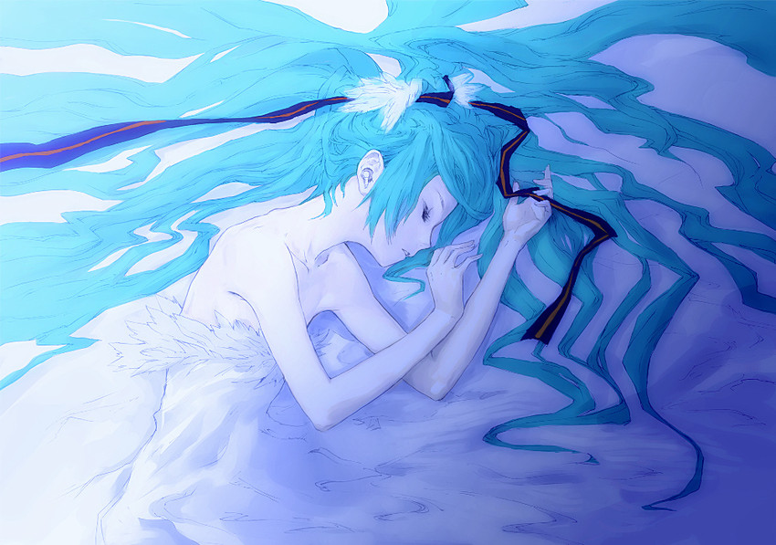 hatsune miku (vocaloid and 1 more) drawn by redjuice