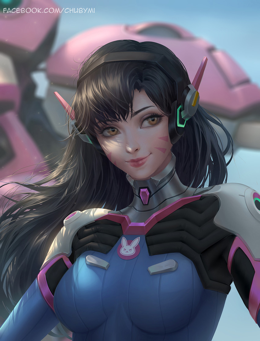 d.va (overwatch and 1 more) drawn by chuby_mi