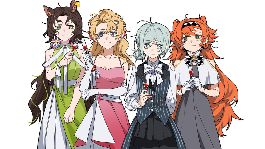 vertin, sonetto, jessica, and blonney (reverse:1999) drawn by molu_stranger