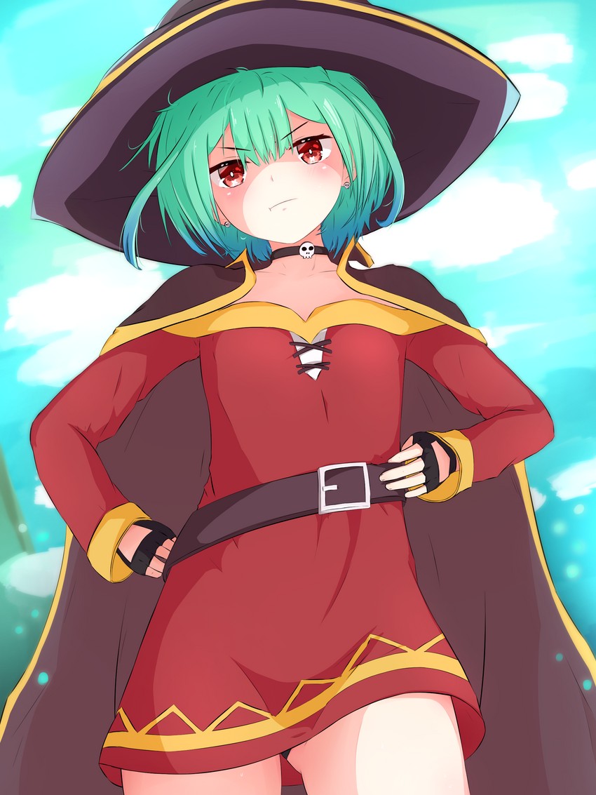 megumin and uruha rushia (hololive and 1 more) drawn by usagihop