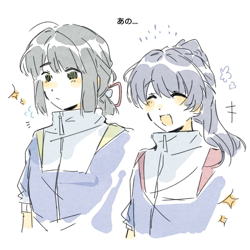 murano sayaka and momose ginko (love live! and 1 more) drawn by woodonly