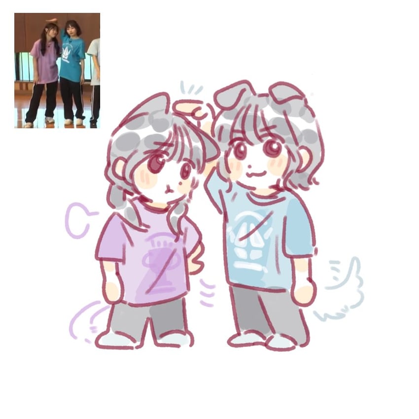 sakurai hina and kurusu rin (love live! and 3 more) drawn by woodonly