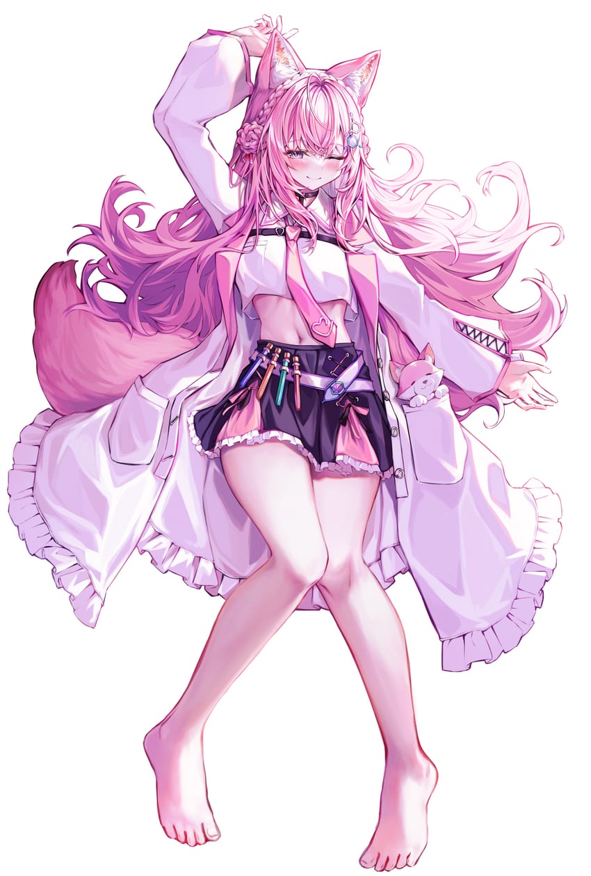 hakui koyori and kokoro (hololive) drawn by hinatan_(hinatan_krnk)