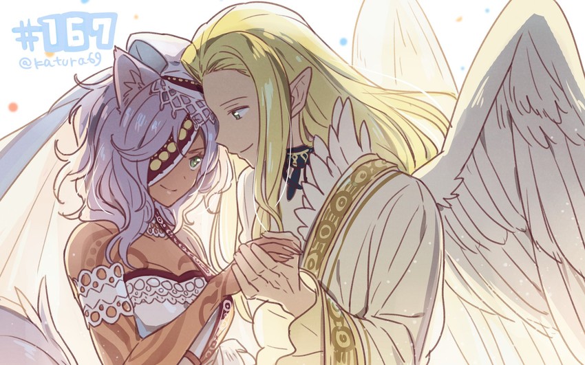 rafiel and nailah (fire emblem and 2 more) drawn by katsura_ichiho