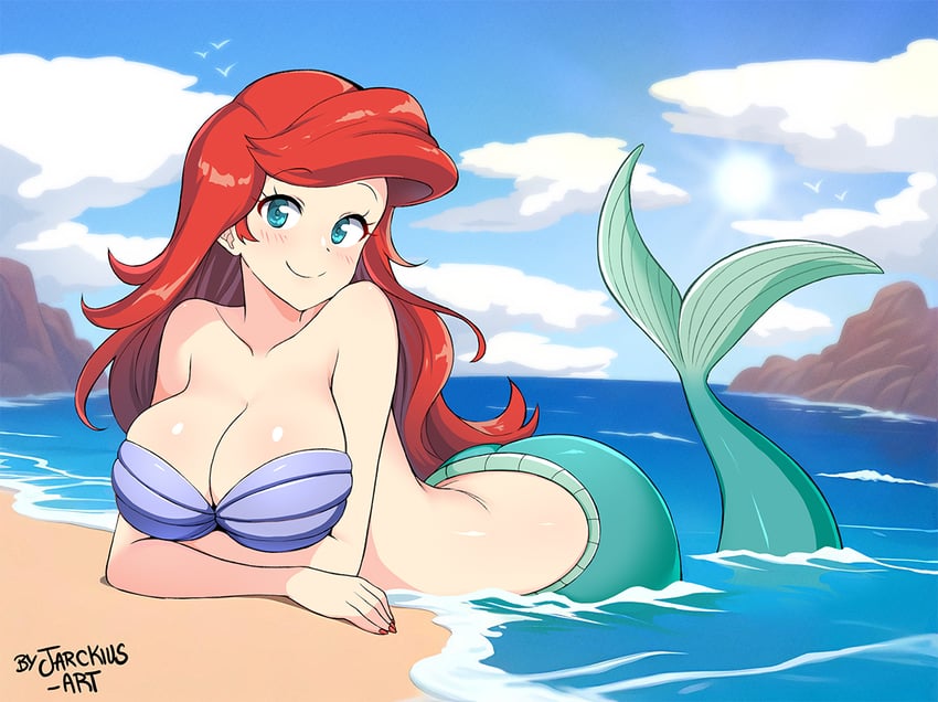 ariel (the little mermaid) drawn by jarckius
