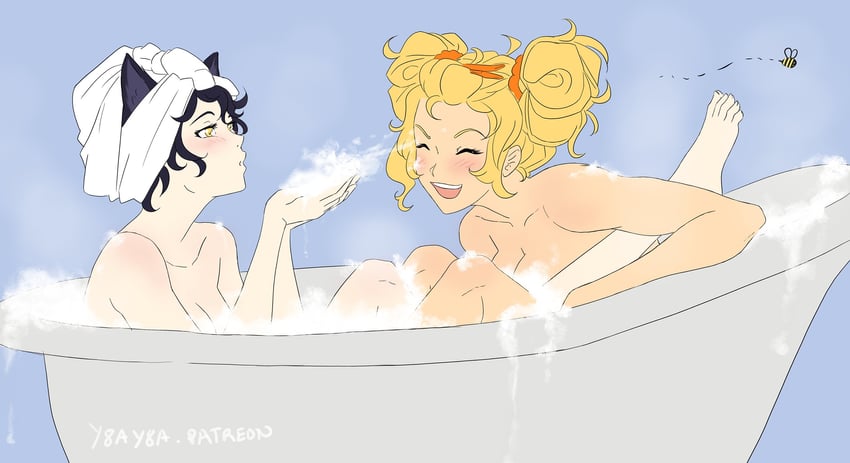 yang xiao long and blake belladonna (rwby) drawn by yaya_(y8ay8a)