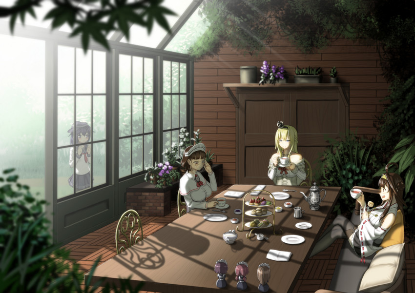 kongou, akatsuki, fairy, warspite, and roma (kantai collection) drawn by misumi_(niku-kyu)