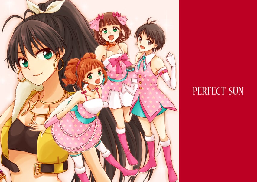 amami haruka, kikuchi makoto, ganaha hibiki, and takatsuki yayoi (idolmaster and 1 more) drawn by sakura_(ms_ms_ms)