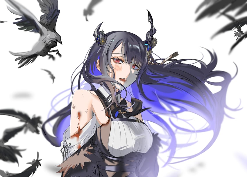 nerissa ravencroft and shadow (hololive and 1 more) drawn by set7