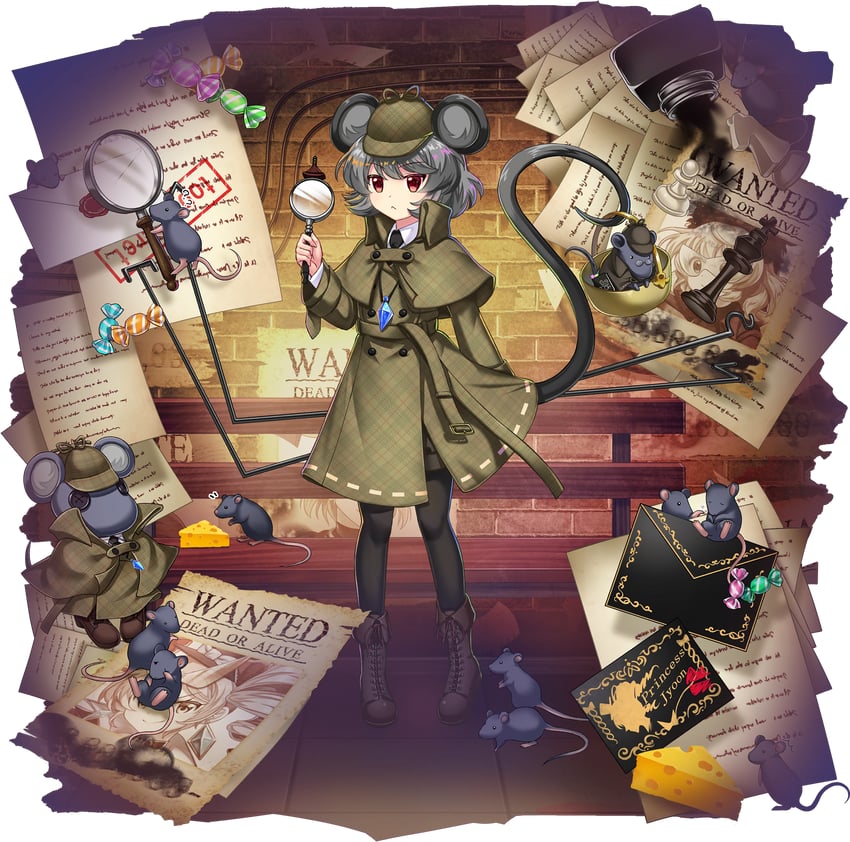 nazrin, kurodani yamame, and yorigami jo'on (touhou and 1 more) drawn by rotte_(1109)