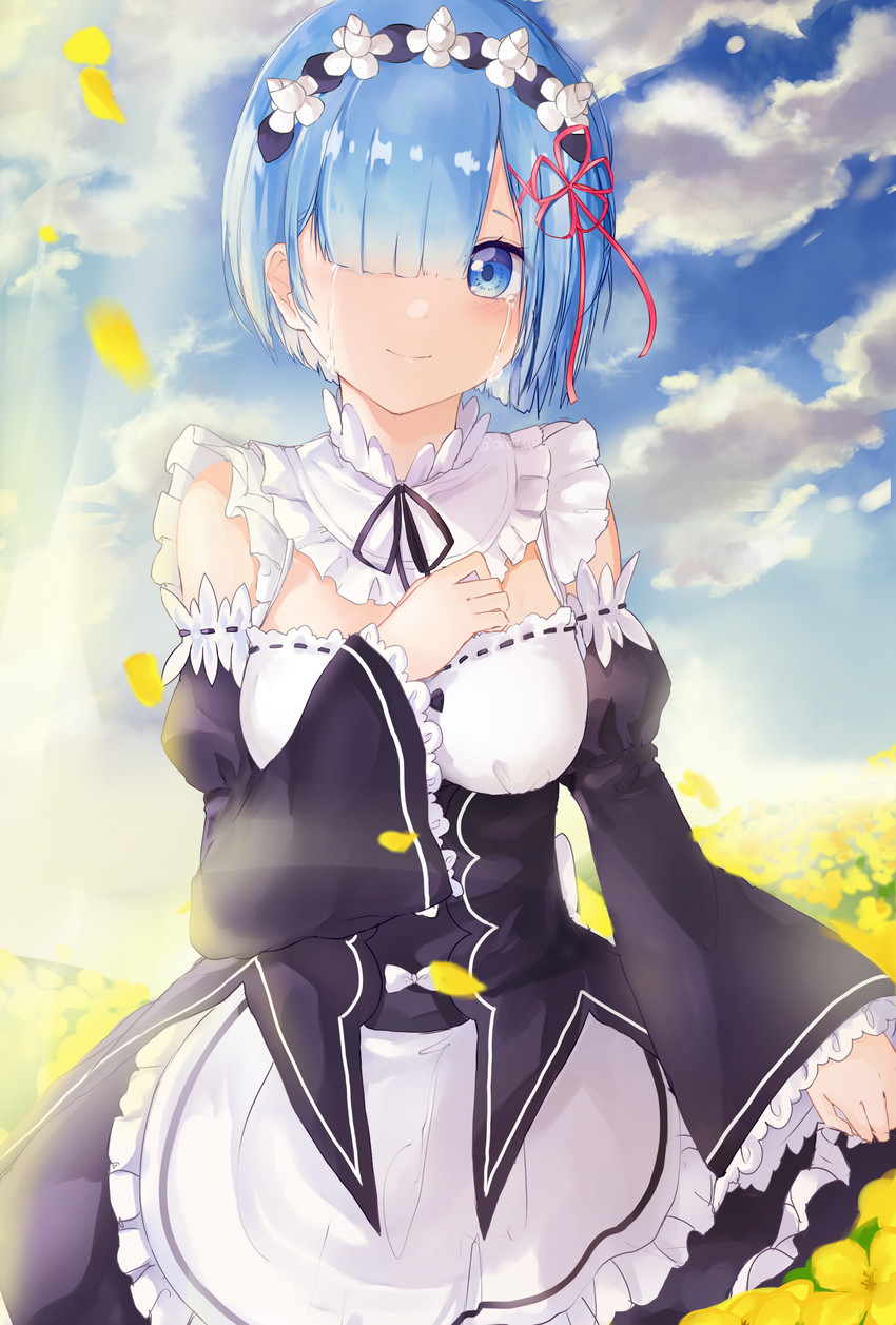rem (re:zero kara hajimeru isekai seikatsu) drawn by oretsuu