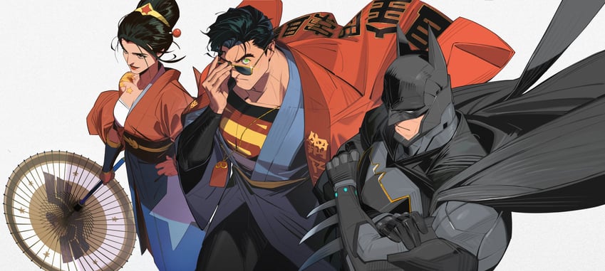 batman, superman, and wonder woman (dc comics and 3 more) drawn by white-corner