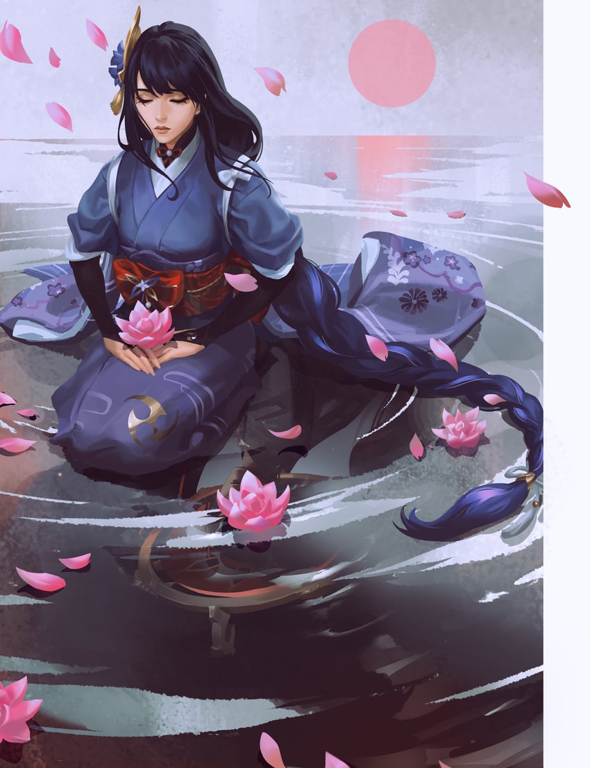 raiden shogun (genshin impact) drawn by aina_(mayexplode)