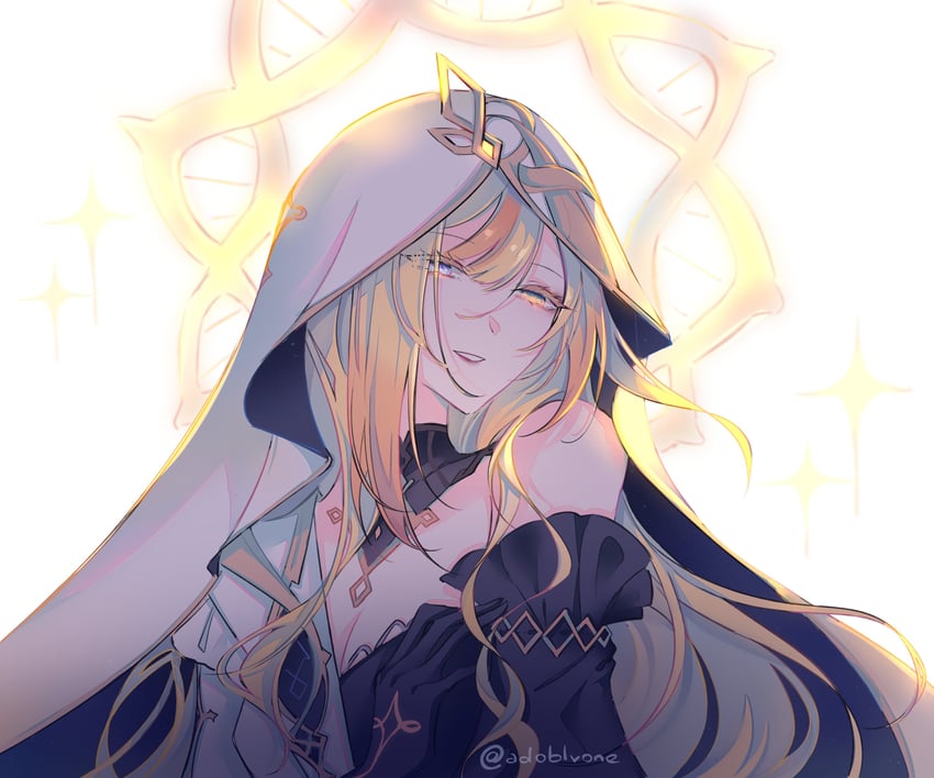 rhinedottir (genshin impact) drawn by adoblvone