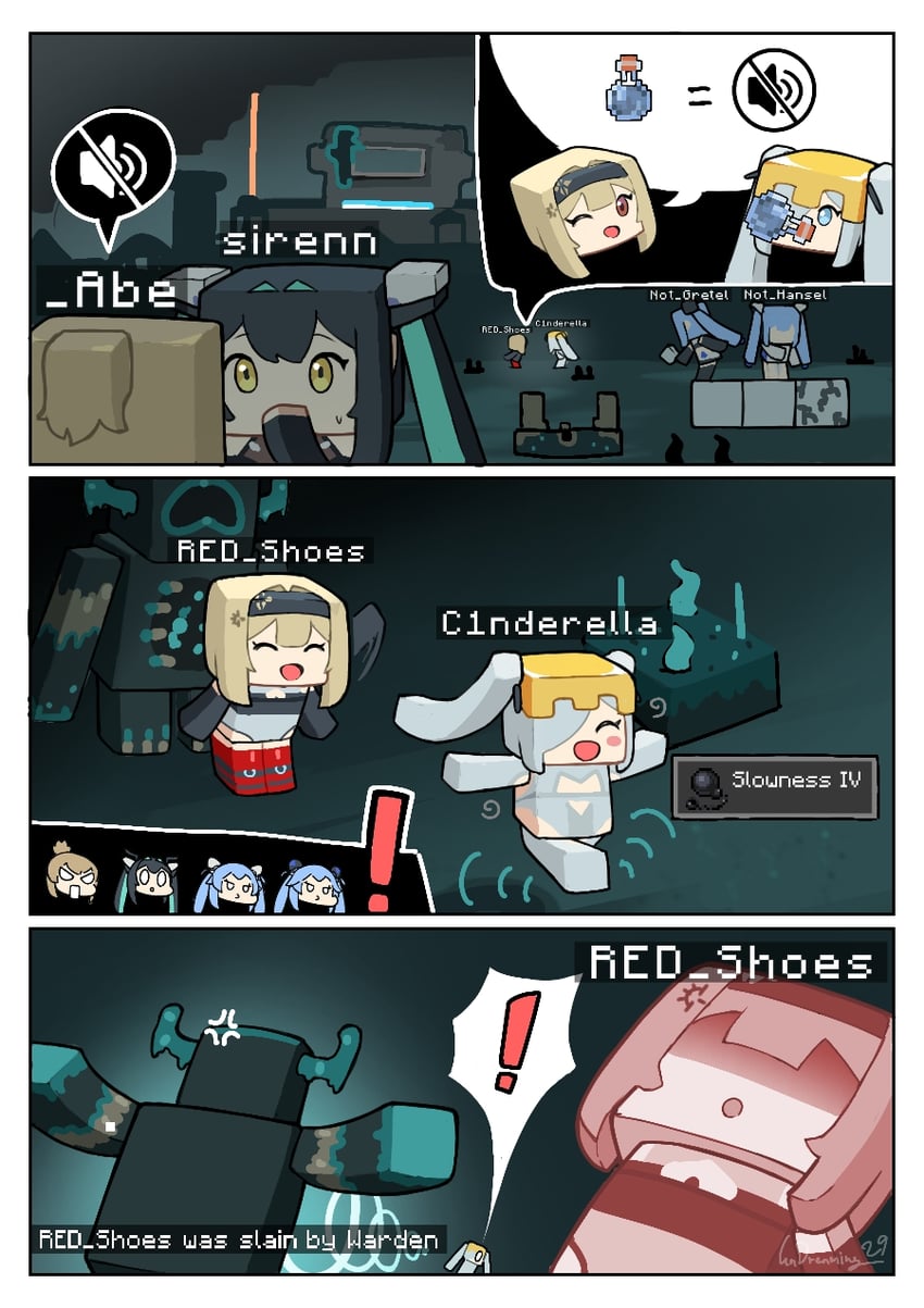 cinderella, little mermaid, red shoes, hansel, gretel, and 2 more (goddess of victory: nikke and 1 more) drawn by undreaming