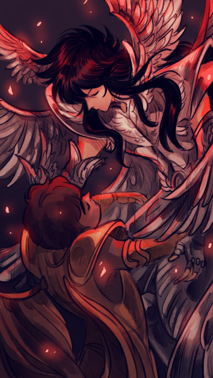 sagittarius aioros and hades (saint seiya) drawn by ameliecausse