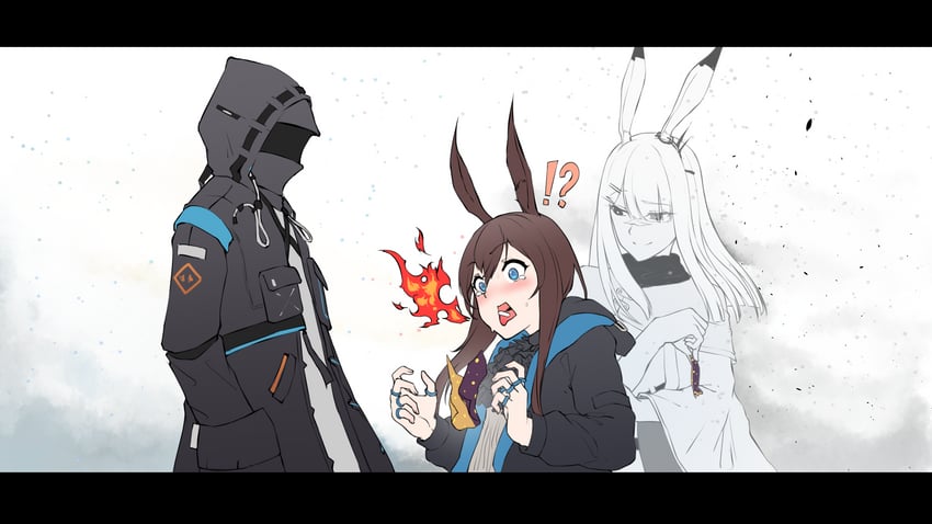 doctor, amiya, and frostnova (arknights) drawn by ukai_(fmxc3282)