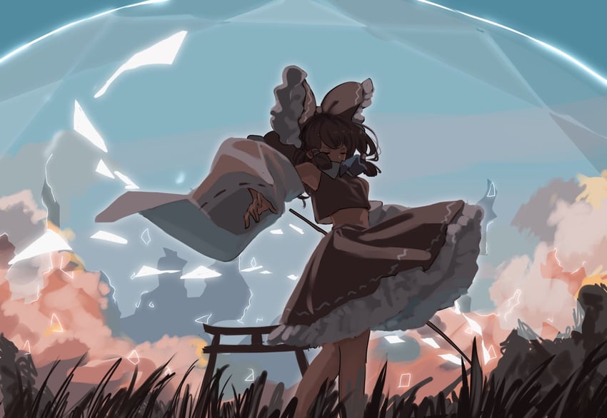 hakurei reimu (touhou and 1 more) drawn by tuck_(tuck23978434)