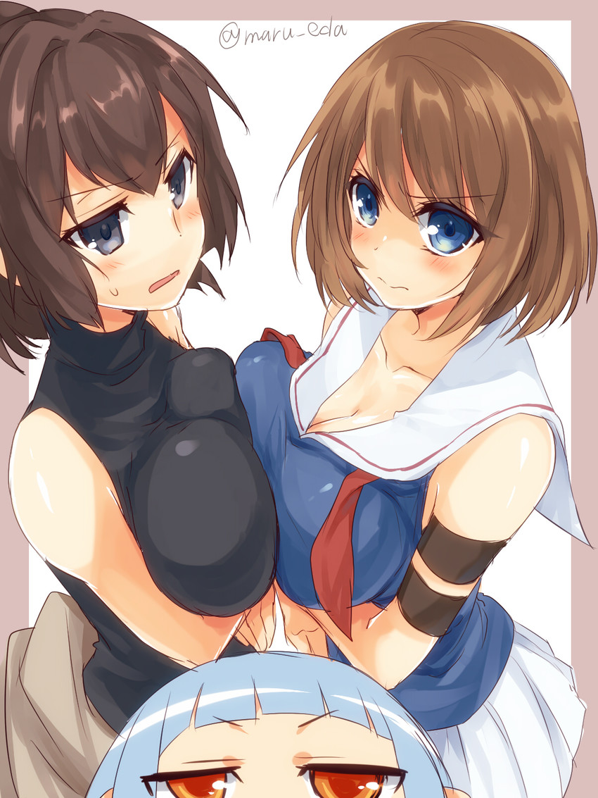 murakumo, maya, and ise (kantai collection) drawn by maruki_(punchiki)