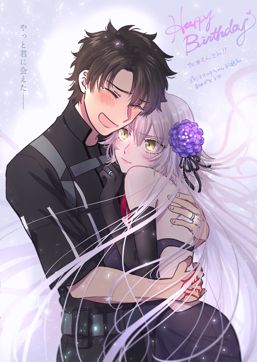 fujimaru ritsuka and jeanne d'arc alter (fate and 1 more) drawn by omizu_(omz)