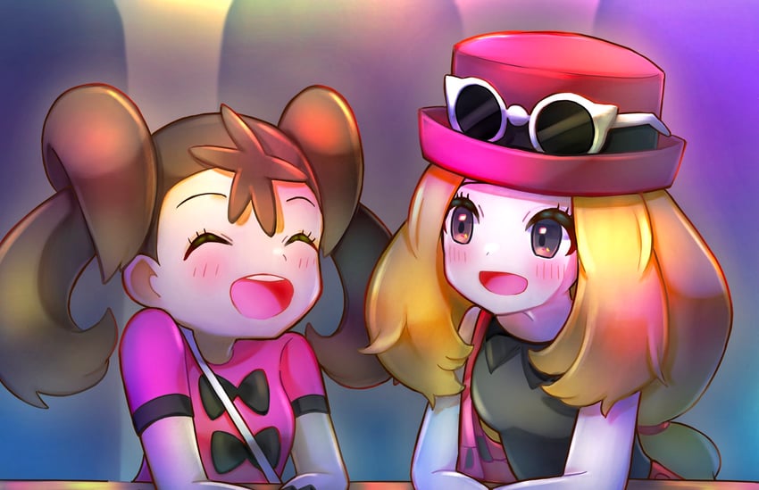 serena and shauna (pokemon and 1 more) drawn by meta-g_(curc8737)