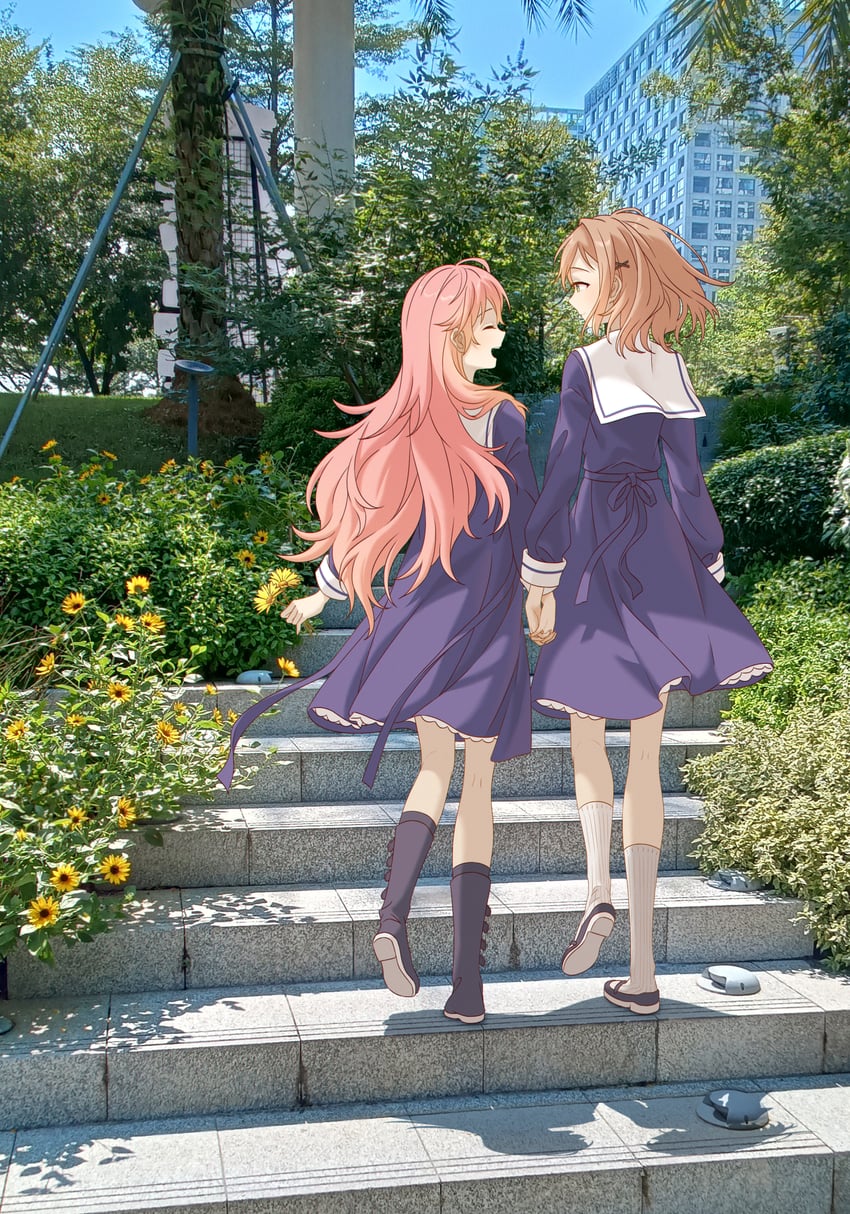 kagari mimi and totsuki shiina (kimi ga shinu made koi wo shitai) drawn by innoarukugyou