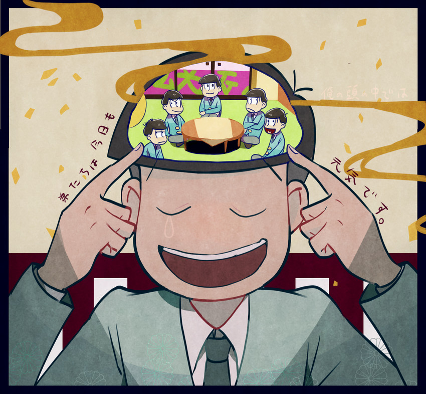 matsuno osomatsu, matsuno karamatsu, matsuno ichimatsu, matsuno jyushimatsu, matsuno choromatsu, and 1 more (osomatsu and 1 more)