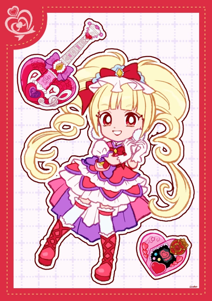 aisaki emiru and cure macherie (precure and 1 more) drawn by uwded_207