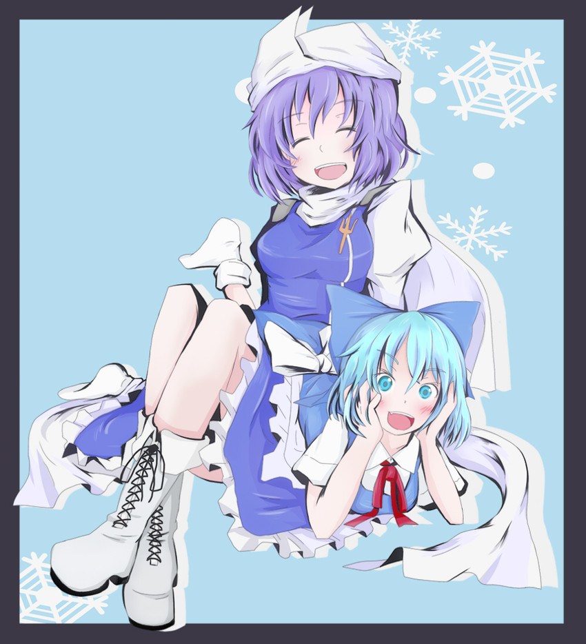 cirno and letty whiterock (touhou) drawn by kuroneko_(kuroi-neko)