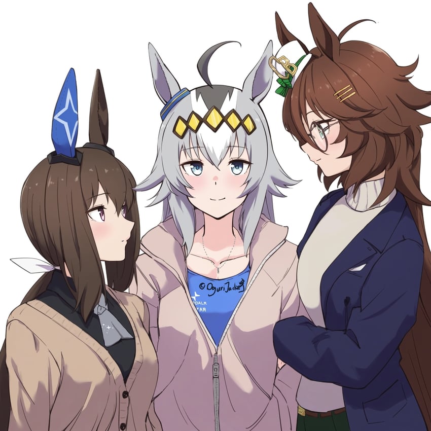 oguri cap, admire vega, and mr. c.b. (original and 1 more) drawn by ogurijackie