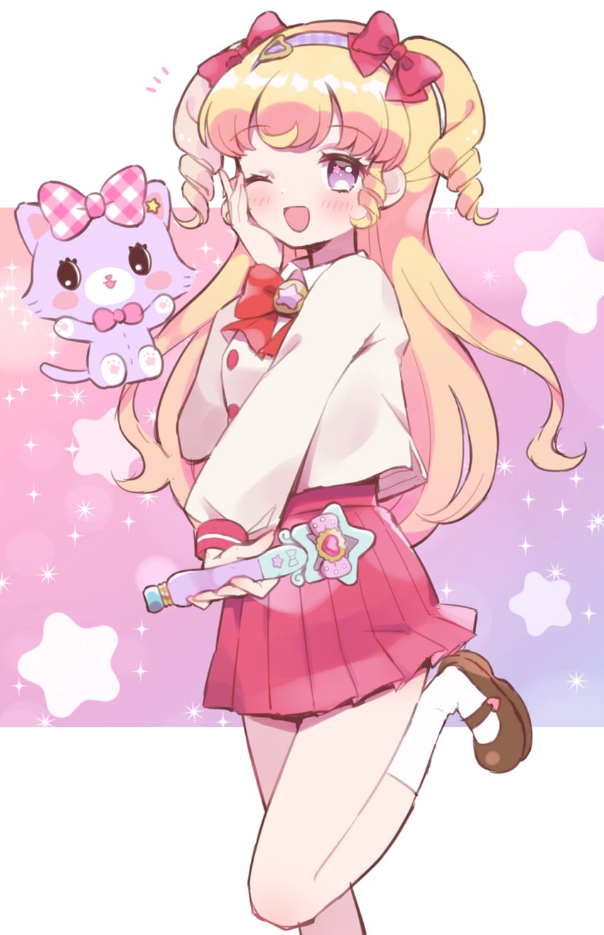 yumekawa yui, hinata yume, and mew (pretty series and 3 more) drawn by hoshikuzu_(pinkholic)
