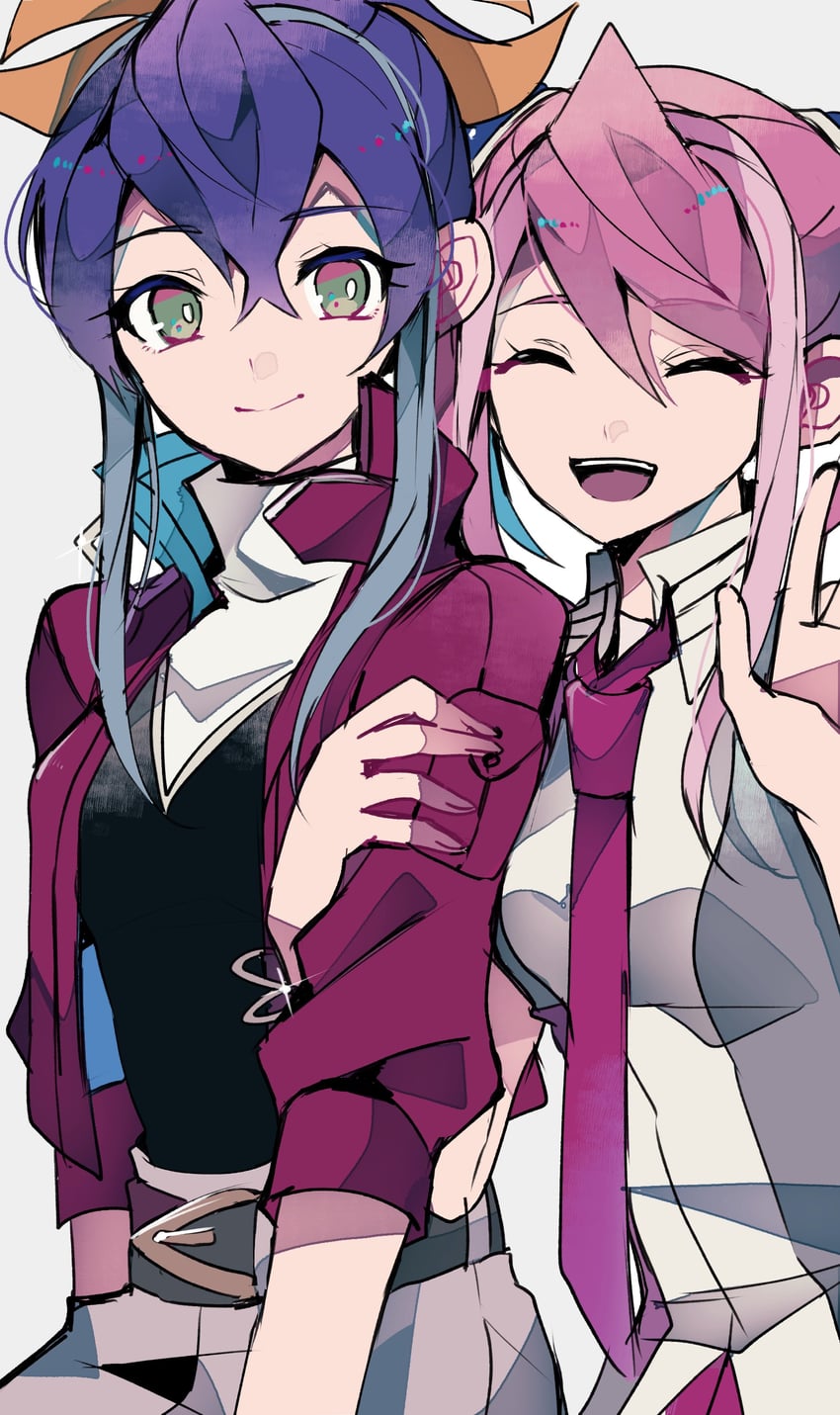 hiiragi yuzu and serena (yu-gi-oh! and 1 more) drawn by teketeke_(tasutekete)