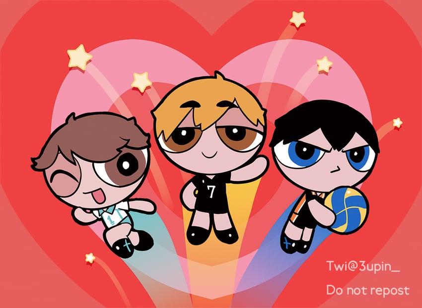 kageyama tobio, oikawa tooru, and miya atsumu (haikyuu!! and 1 more) drawn by 3_upin