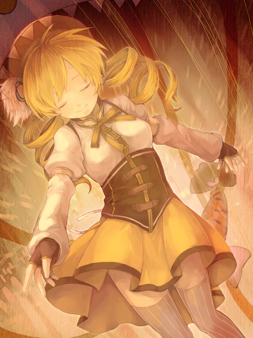 tomoe mami and charlotte (mahou shoujo madoka magica) drawn by kazi