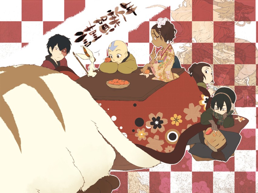 toph beifong, katara, aang, zuko, sokka, and 3 more (avatar legends and 1 more) drawn by knknknk