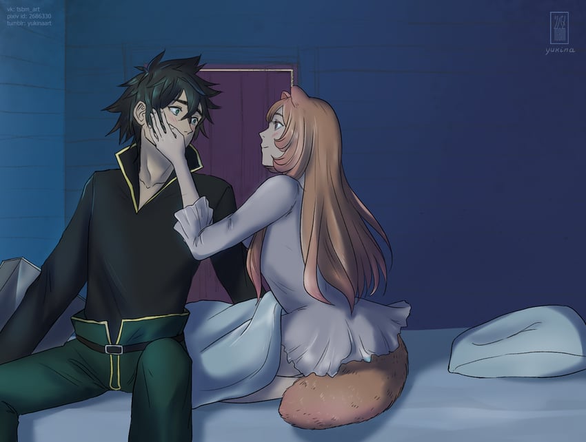 raphtalia and iwatani naofumi (tate no yuusha no nariagari) drawn by yuria-chu