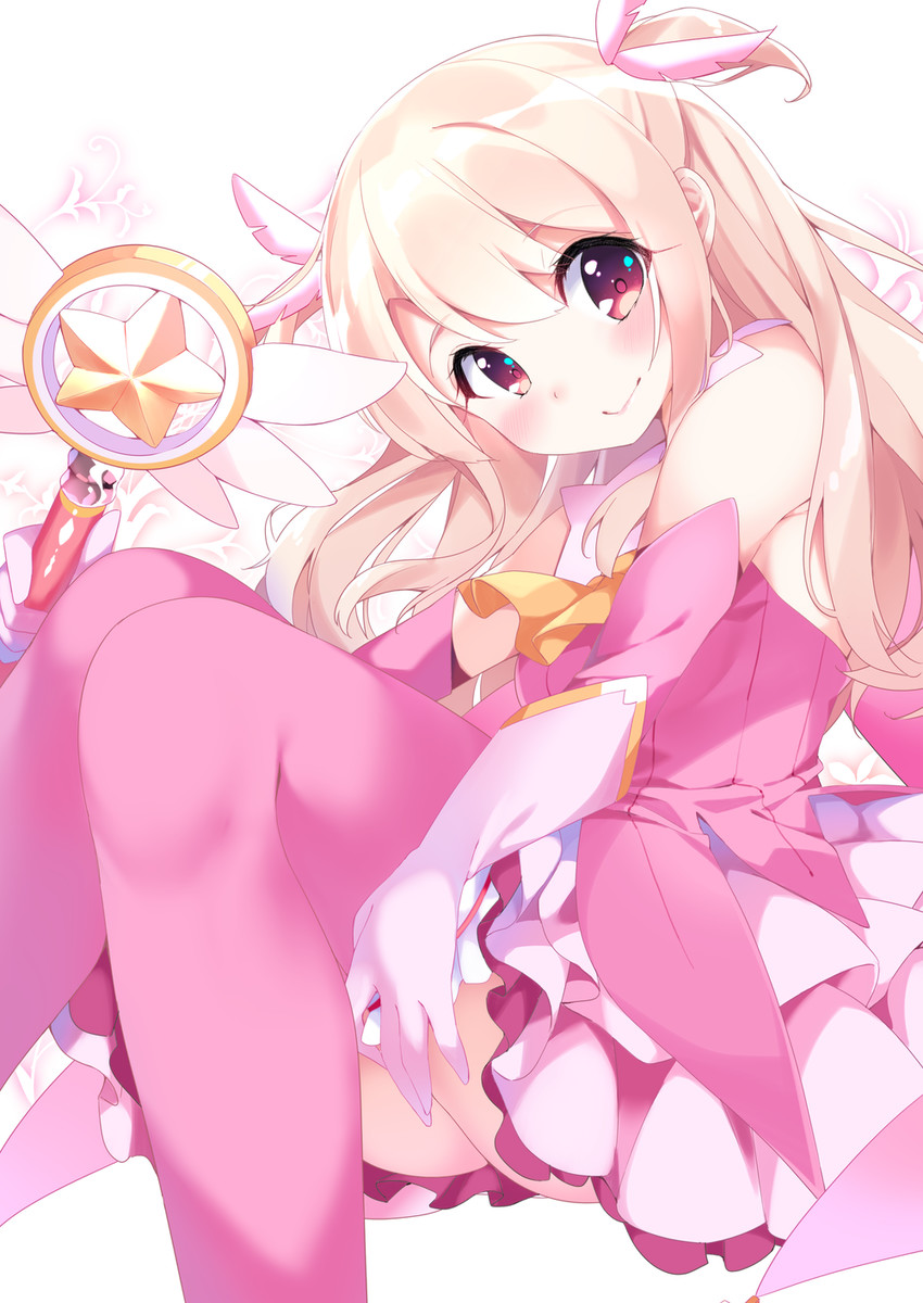 illyasviel von einzbern, prisma illya, and magical ruby (fate and 1 more) drawn by chikuwa.