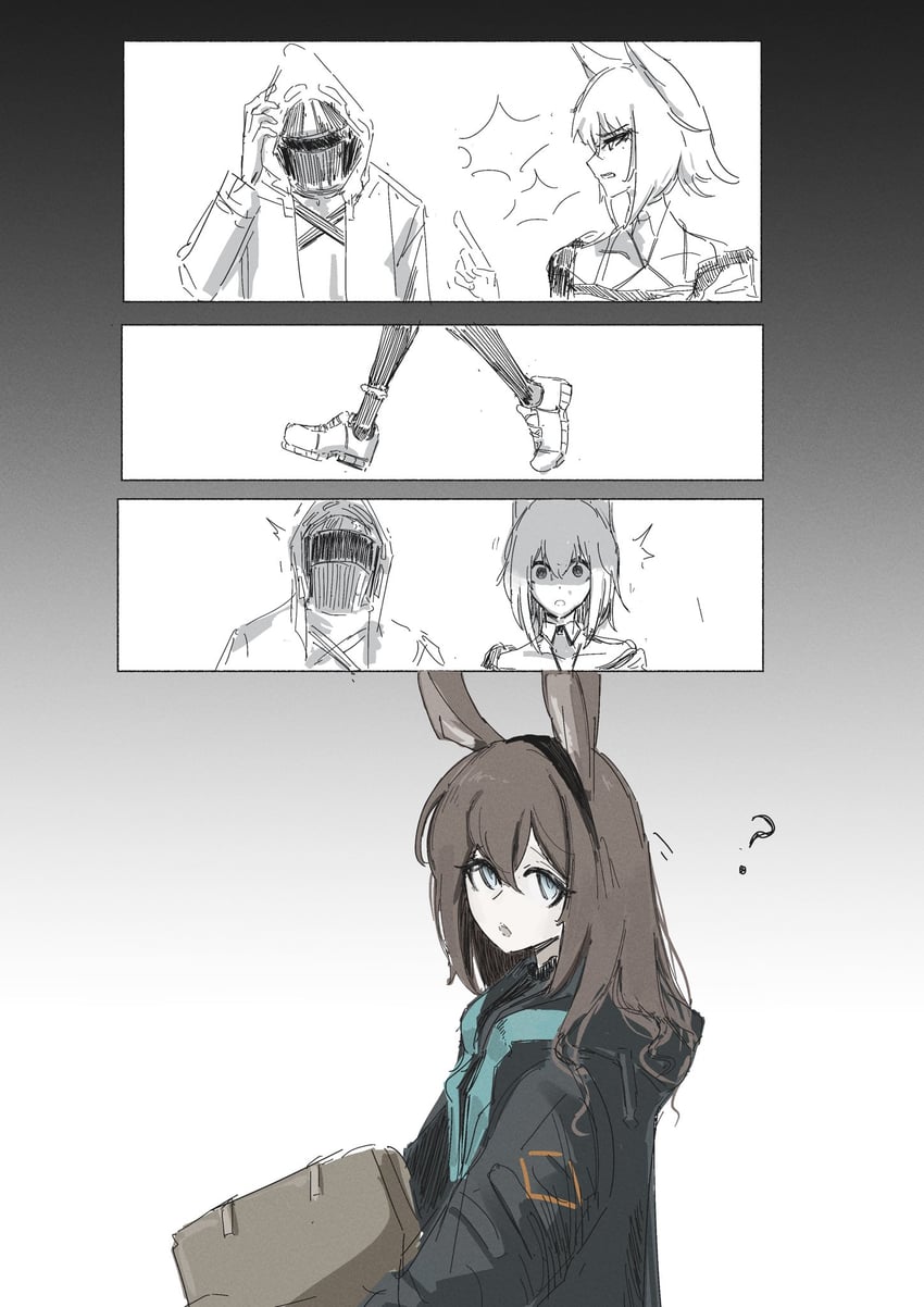 doctor, amiya, and kal'tsit (arknights) drawn by cinderust