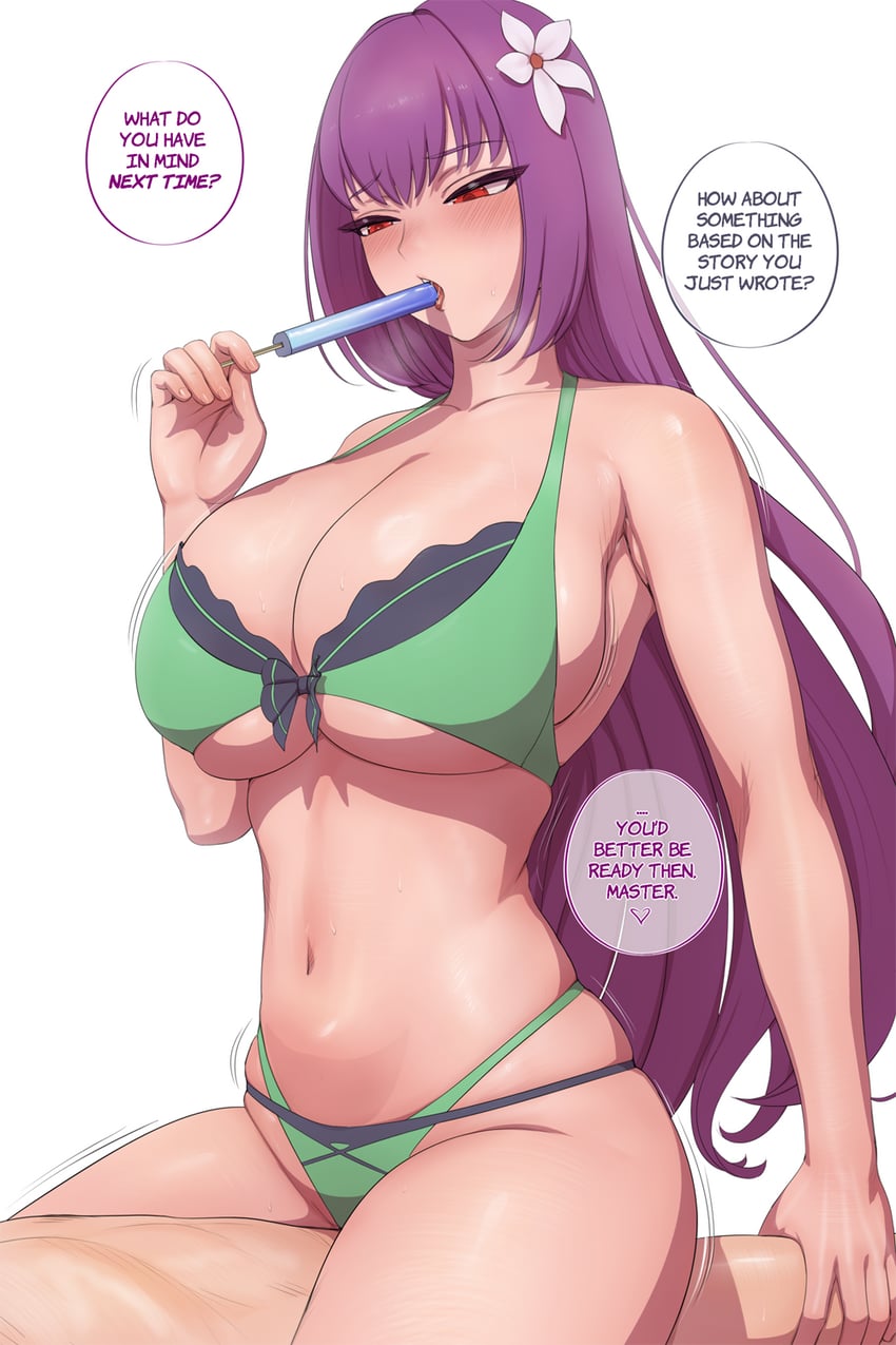 fujimaru ritsuka, scathach, and scathach skadi (fate and 1 more) drawn by lvl_(sentrythe2310)