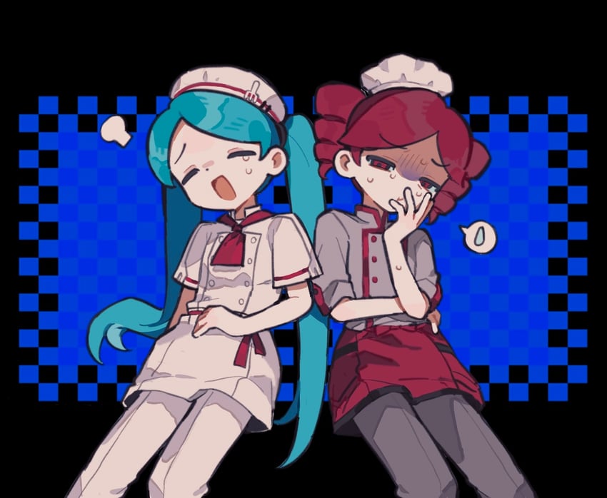 hatsune miku and kasane teto (vocaloid and 3 more) drawn by rice_(somasuki_77)