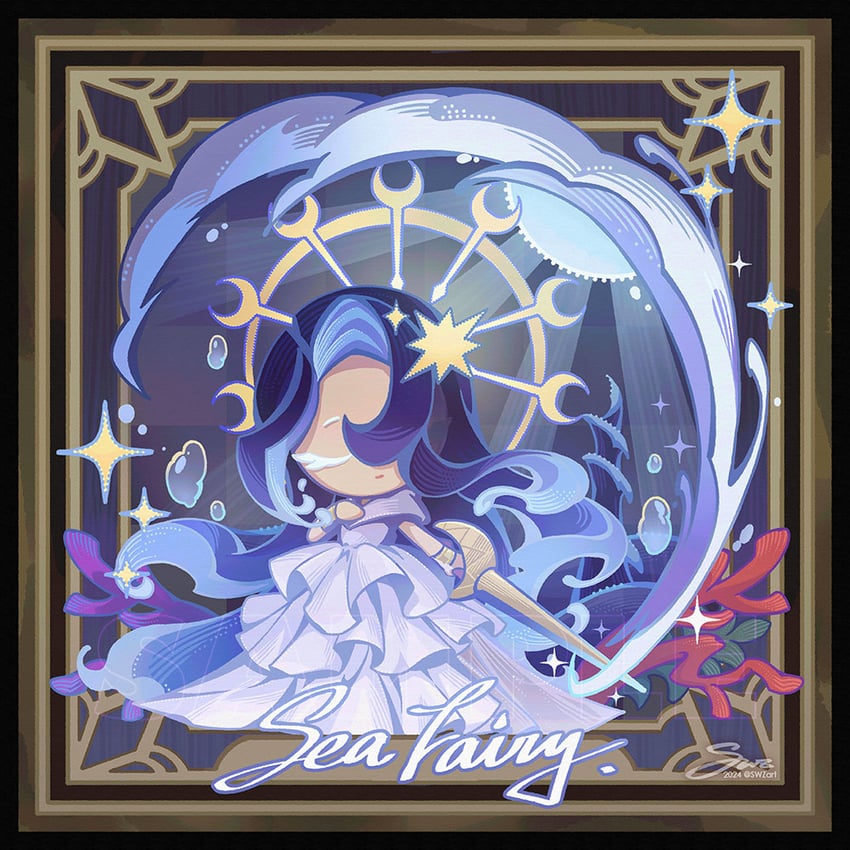 sea fairy cookie (cookie run and 1 more) drawn by kanmai_x_sou