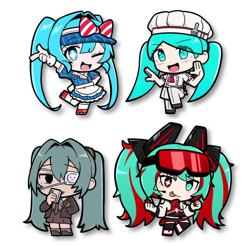 hatsune miku and dj booth (vocaloid and 5 more) drawn by ryoko6318