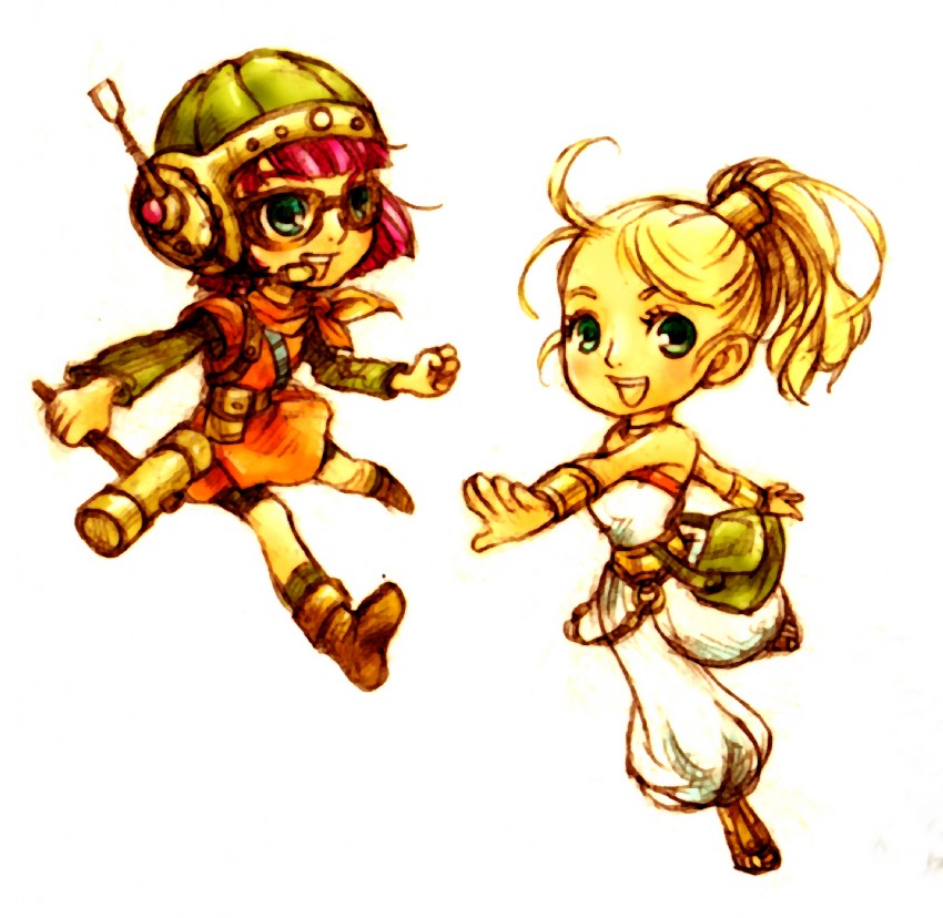lucca ashtear and marle (chrono trigger) drawn by rio-sout
