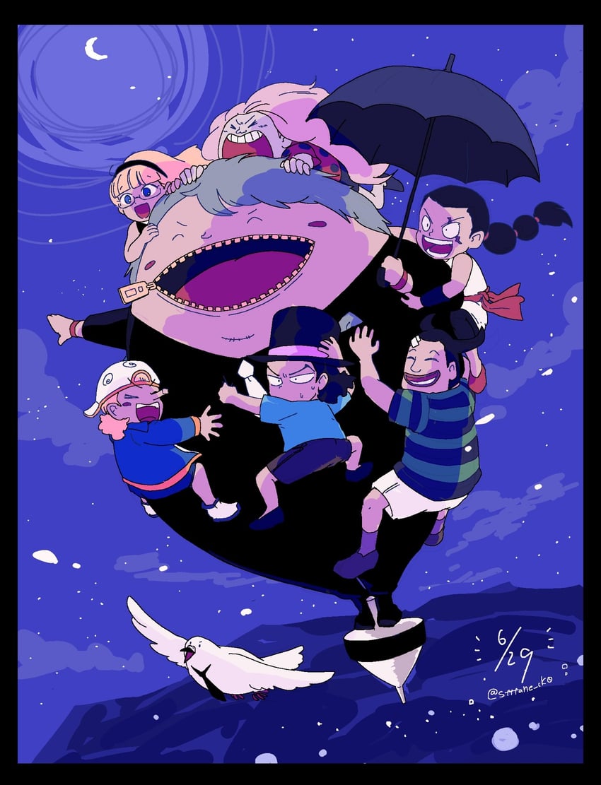 rob lucci, kalifa, kaku, hattori, jabra, and 3 more (one piece and 1 more) drawn by sutaneko