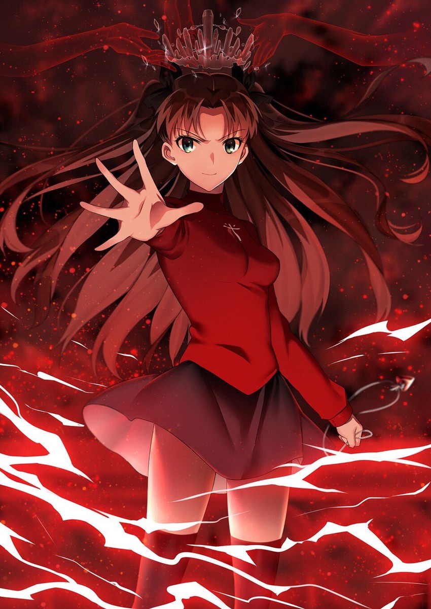 tohsaka rin (fate and 1 more) drawn by yaoshi_jun