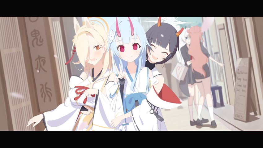 kirara, chise, kaho, niya, and erika (blue archive) drawn by eshijanoo
